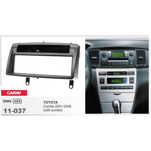 Carav 11-037 Toyota Corolla, Run X In Dash Car Radio Trimplate