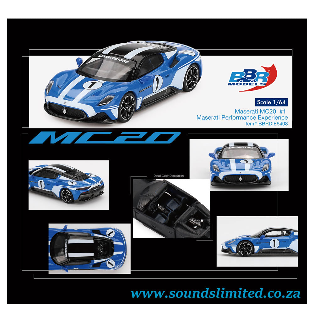 BBR Models 1/64 Maserati MC20 #1 Maserati Performance Experience BBRDIE6408