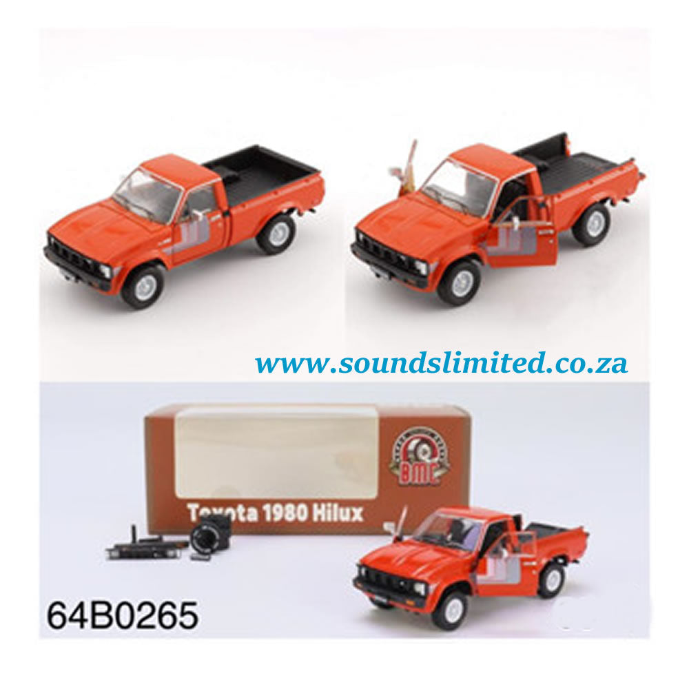 BM Creations 1/64 Toyota Hilux N60 N70 1980-1983 Orange 64B0265
