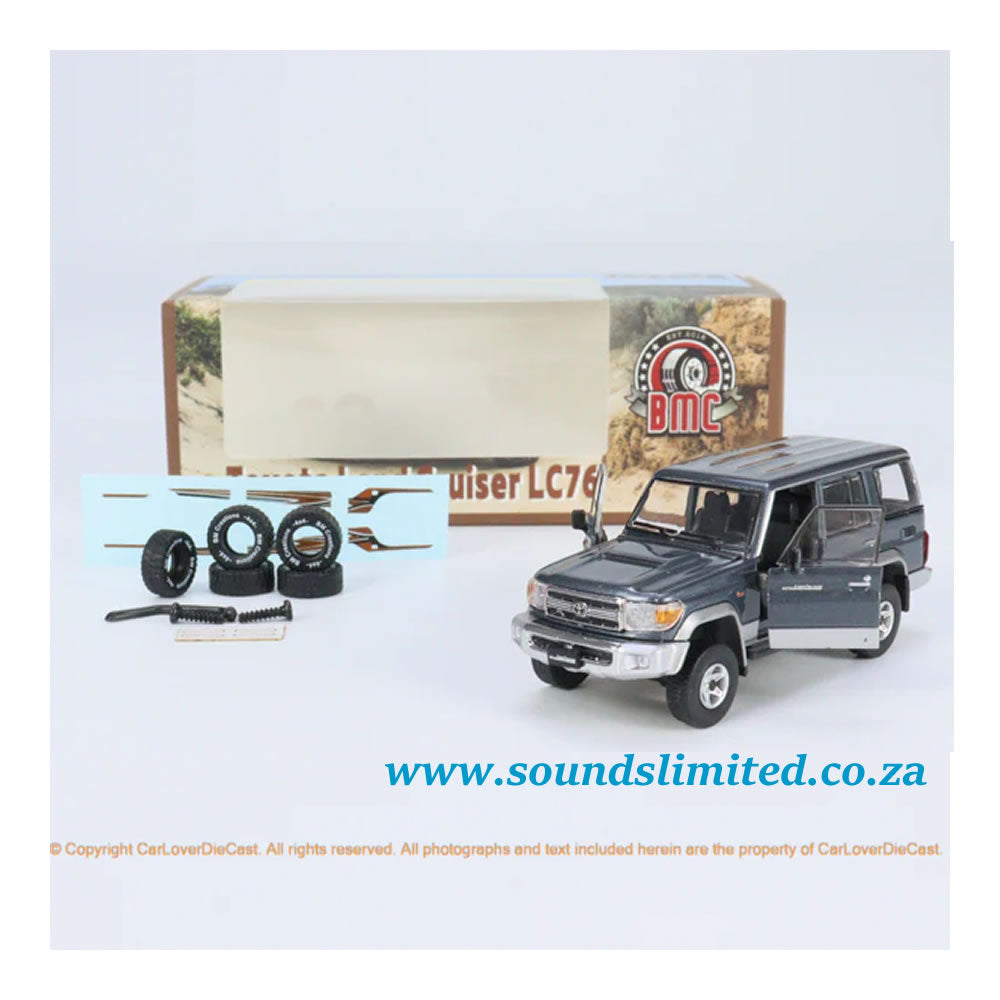 BM Creations 1:64 Toyota Land Cruiser LC76 - Dark Grey 64B0344