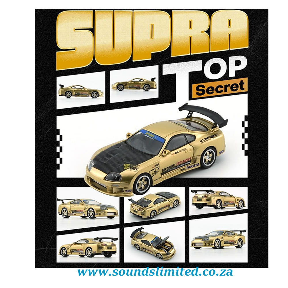 BM Creations Top Secret GT-300 Supra (JZA80) - Gold Hong Kong Toy Car Salon Exclusive 64b0429
