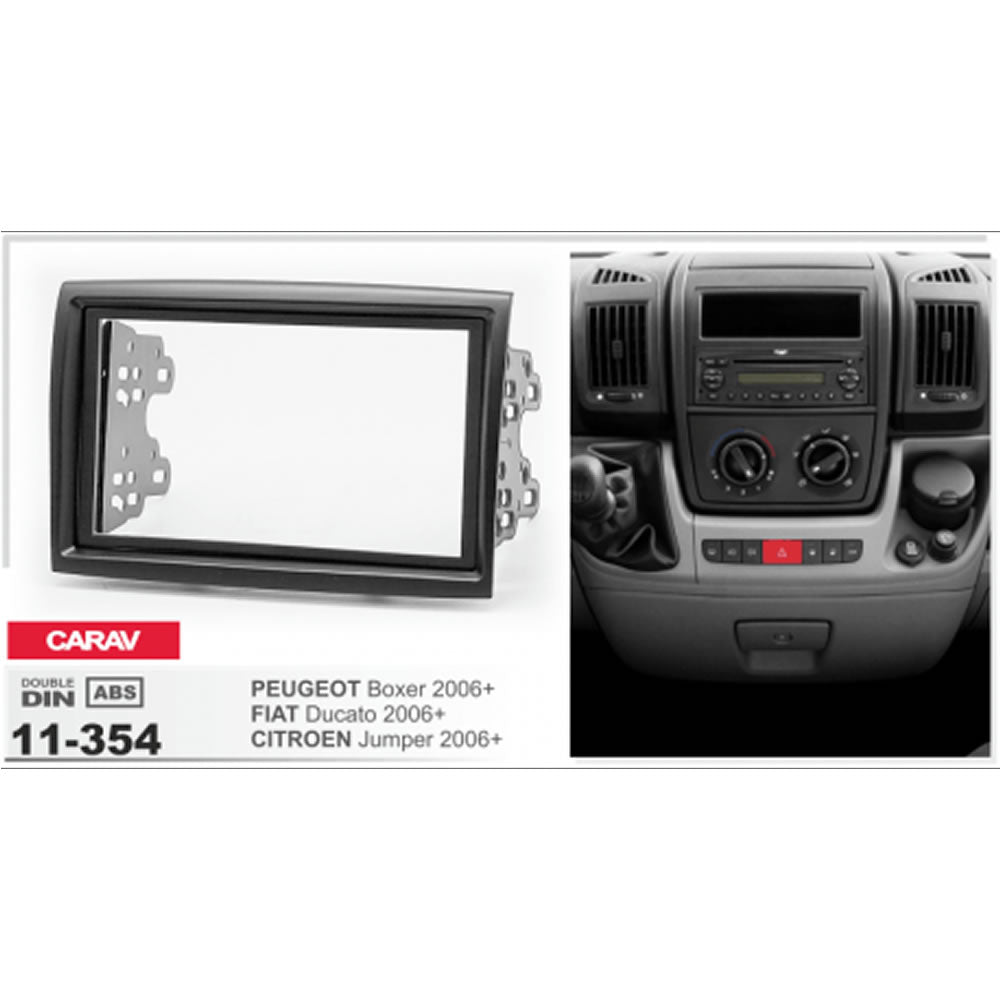 Carav 11-354 Citroen, Peugeot Boxer, FIAT In-Dash Car audio installation kit (Radio Trim)