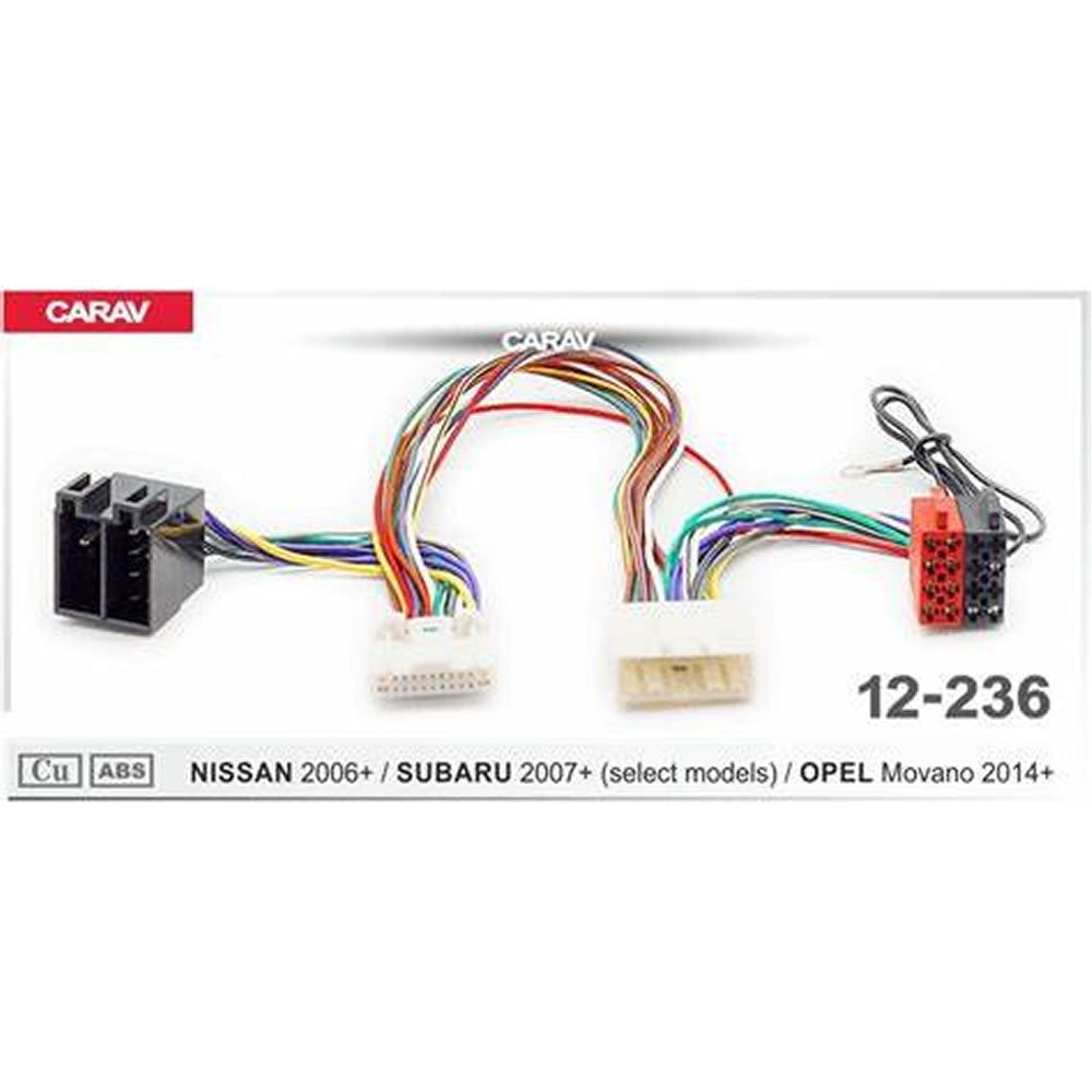 Carav 12-236 Nissan, Subaru, Opel ISO T harness for car audio installation