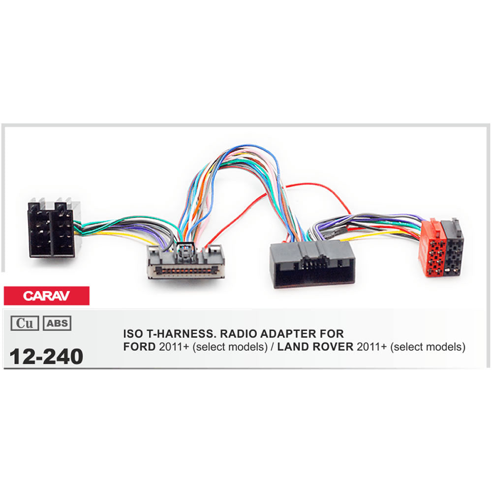 Carav 12-240 Ford, Land Rover ISO T Harness In-Dash Car audio installation