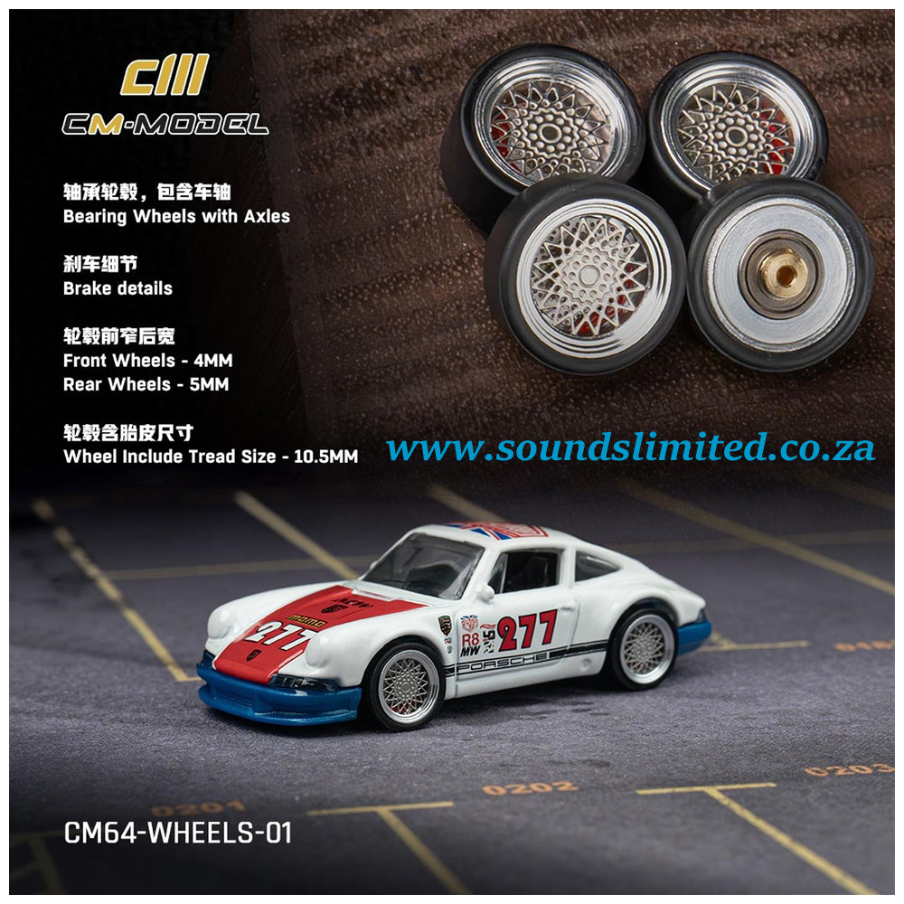 CM Model Custom 1/64 Bearing Wheels with Axles CM64-Wheel-01