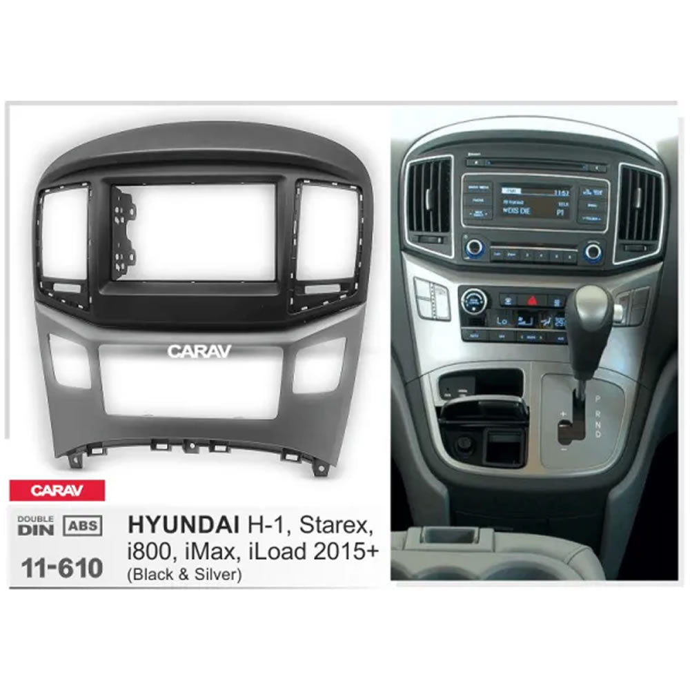 Carav 11-610 Hyundai H1, Starex 2015+ In Dash Car Audio Trimplate
