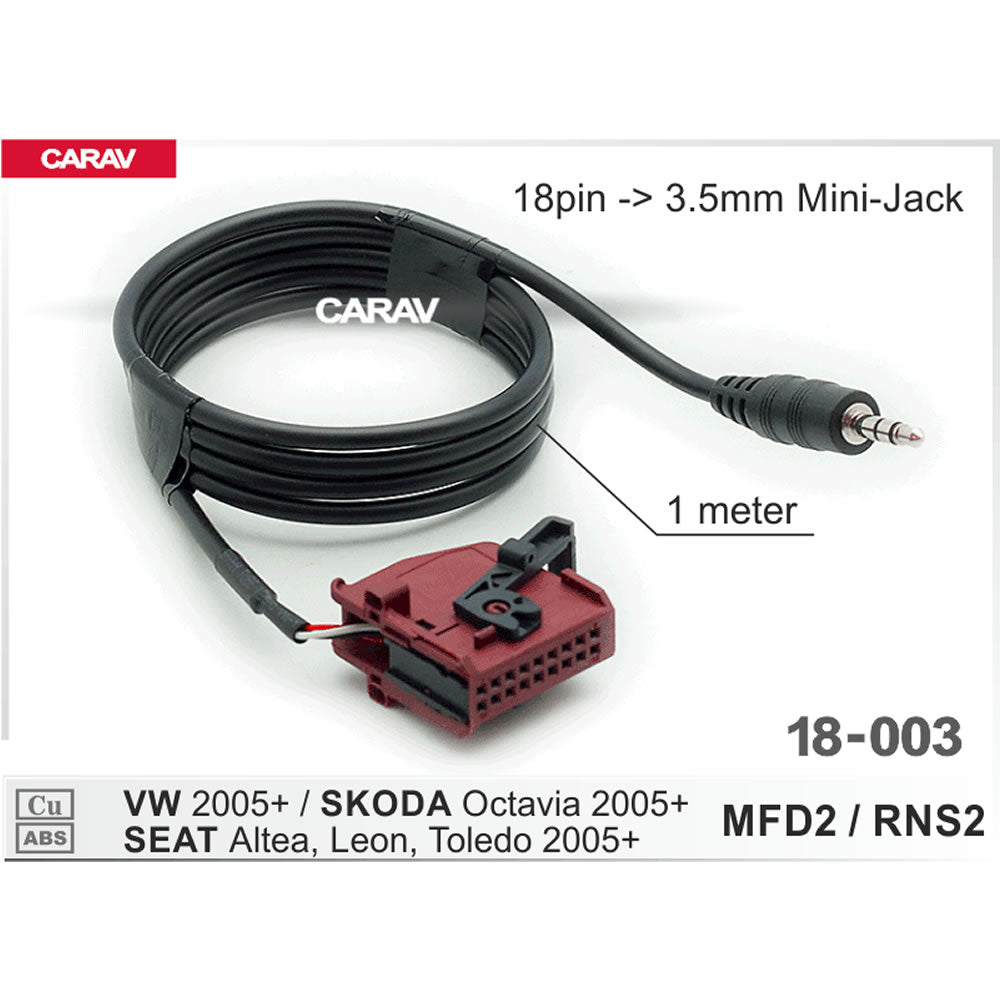 Carav 18-003 - Aux Adapter for VW, Audi, Skoda