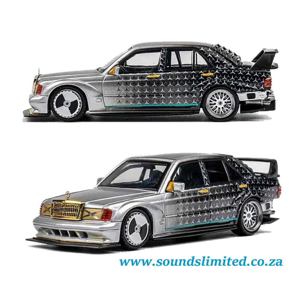 DCM 1/64 Mercedes Benz 190E W201 Restomod Star Silver