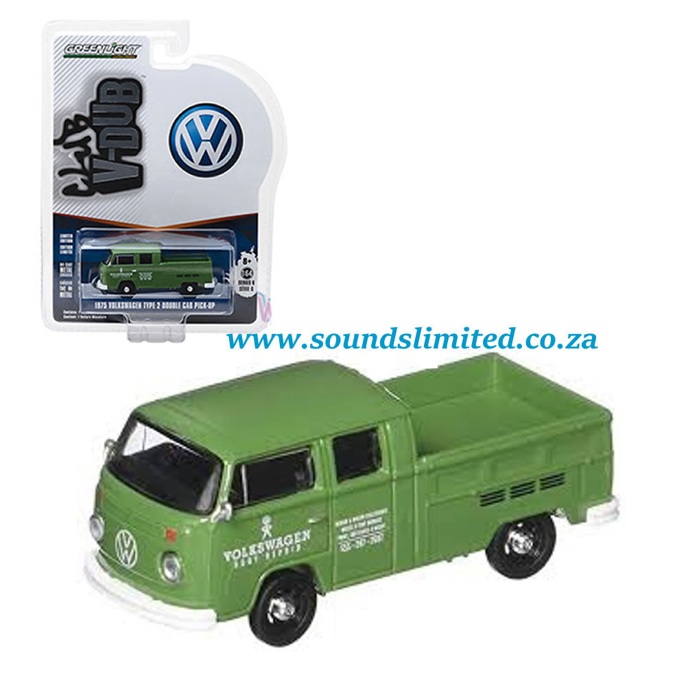 Greenlight 1/64 Club V-Dub 1975 Type 2 Crew Cab Pickup 29890-D