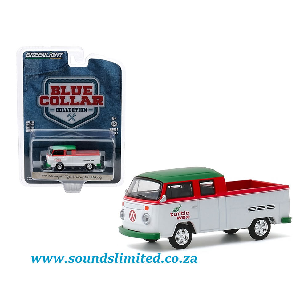 Greenlight 1979 Volkswagen Type 2 Crew Cab Pickup Truck "Turtle Wax" - 35160-C