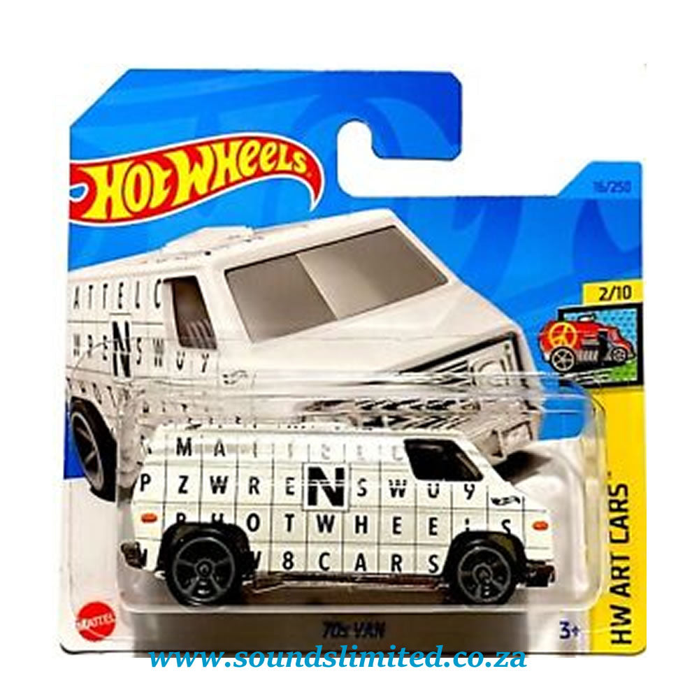 Hot Wheels 2023 #16 70s Van 2/10 HW Art Cars White - HKH46