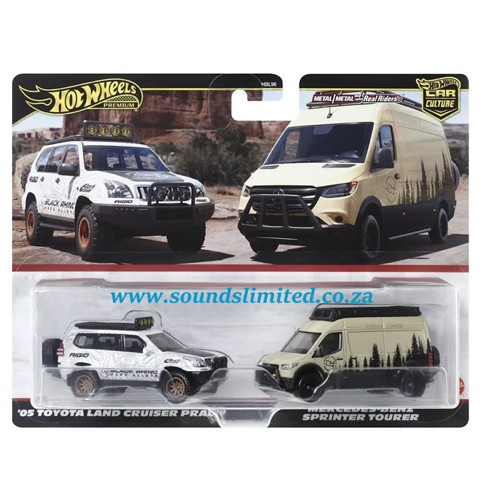 Hot Wheels Premium Car Culture 2-Pack - ´05 Toyota Land Cruiser Prado & Mercedes-Benz Sprinter Tourer - HRR76