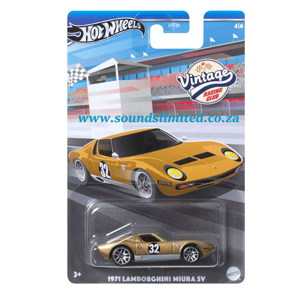 Hot Wheels 2024 Vintage Grand Prix 1971 Lamborghini Miura SV HRV03