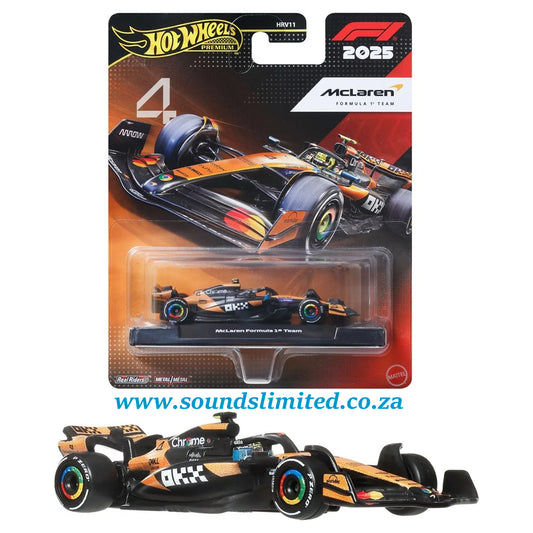 Hot Wheels Set of 2 Premium 2025 McLaren Formula 1 Team #4 and #81 – HRV11-JKD