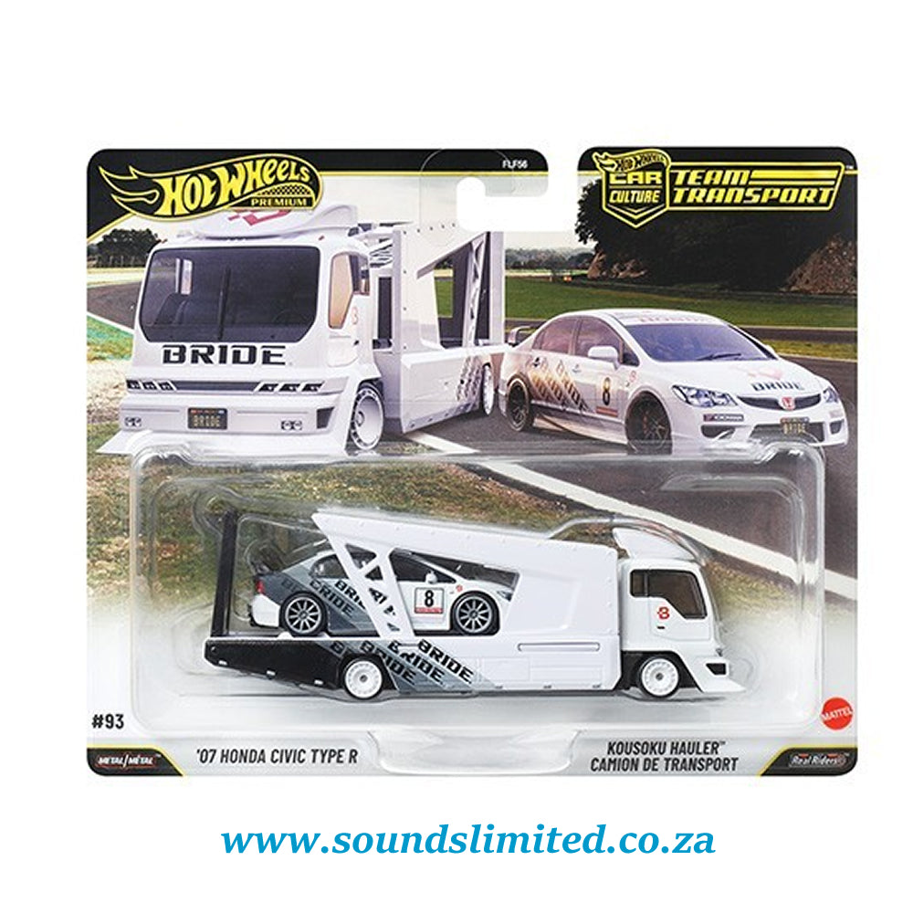 Hot Wheels 2026 Car Culture Team Transport #93 07′ Honda Civic Type R / Kousuko Hauler JHX94