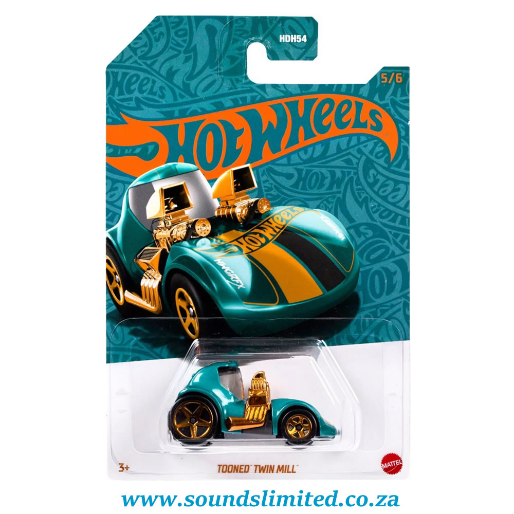 Hot Wheels 56th Anniversary Green and Gold Series Tooned Twin Mil HVX08 2024