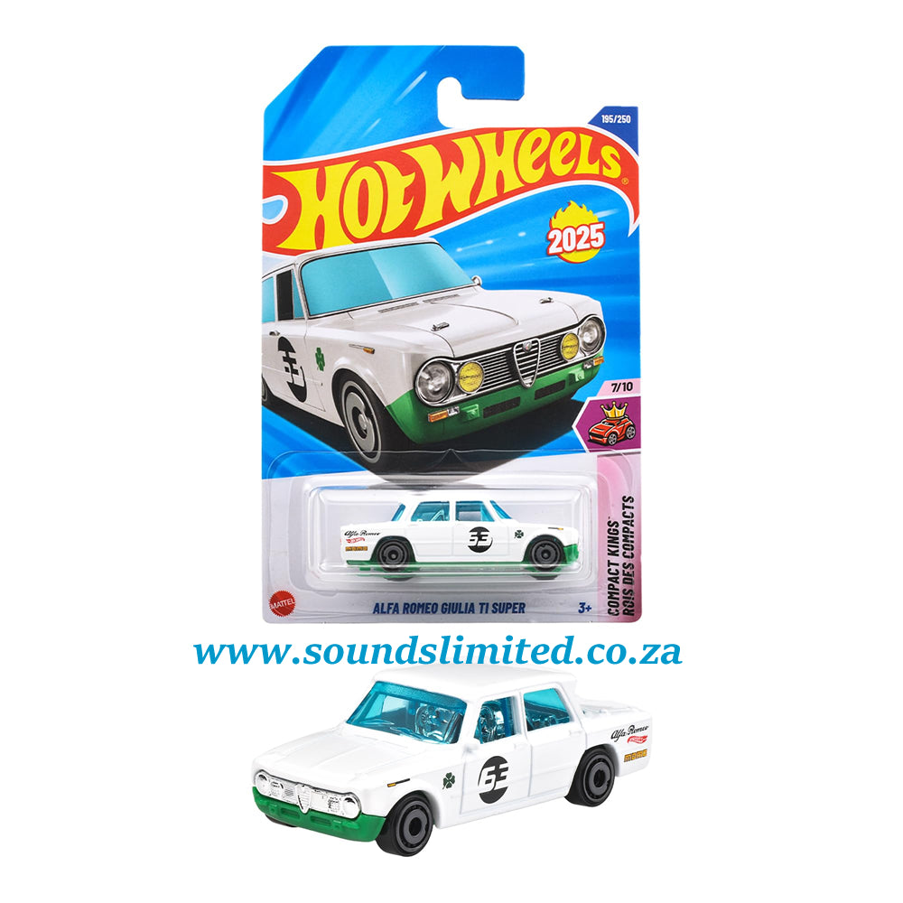 Hot Wheels Alfa Romeo Giulia TI White Long Card JFN77