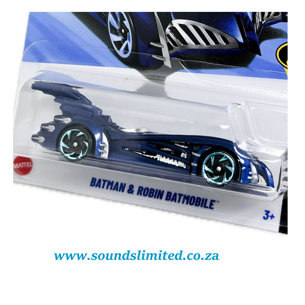 Hot Wheels Batman and Robin Batmobile HYX61 Long Card