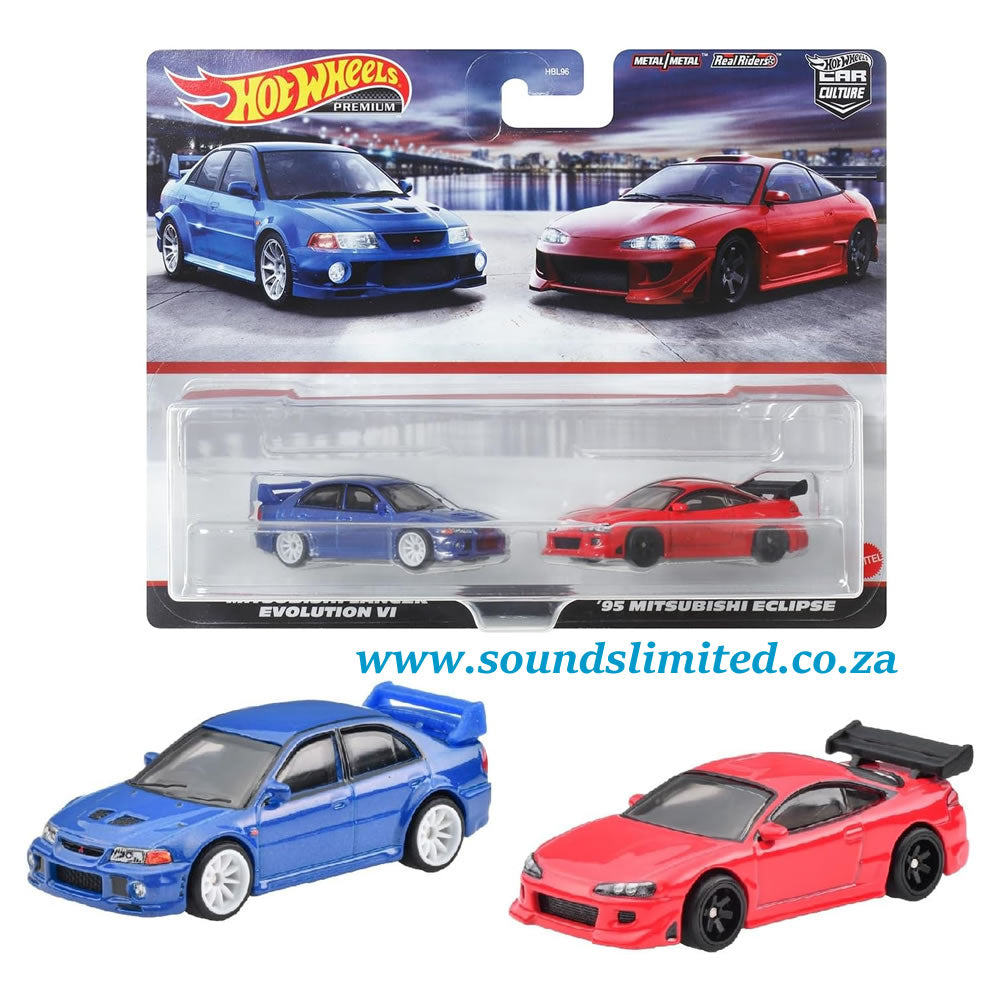 Hot Wheels Premium Car Culture 2-Pack - Mitsubishi Lancer Evolution VI / '95 Mitsubishi Eclipse HKF59
