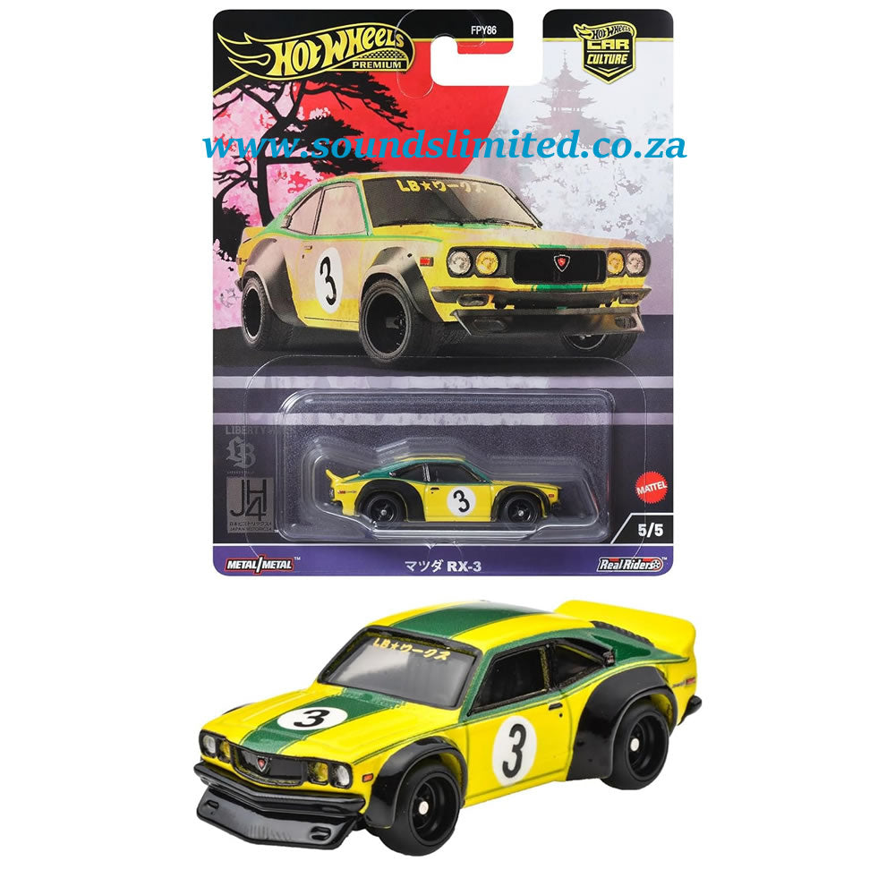 Hot Wheels HRV84 Car Culture Japan Historics 4 Mazda RX-3 Yellow