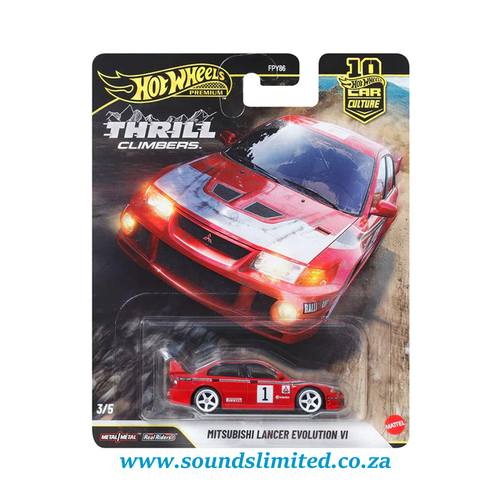 Hot Wheels Mitsubishi Lancer Evolution VI Premium Car Culture Thrill Climbers JKF19