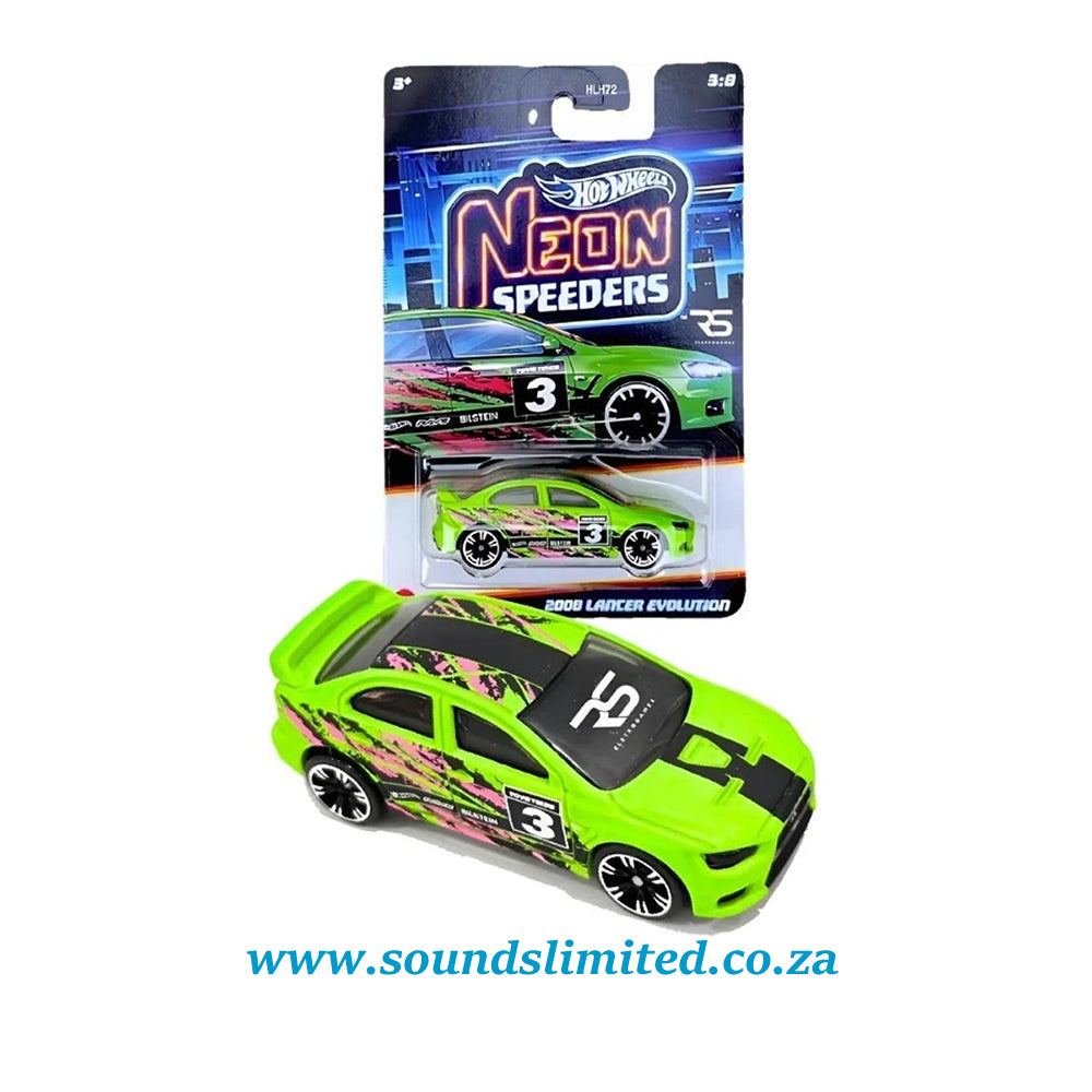 Hot Wheels Neon Speeders 2008 Lancer Evolution JCB02 – Sounds Limited
