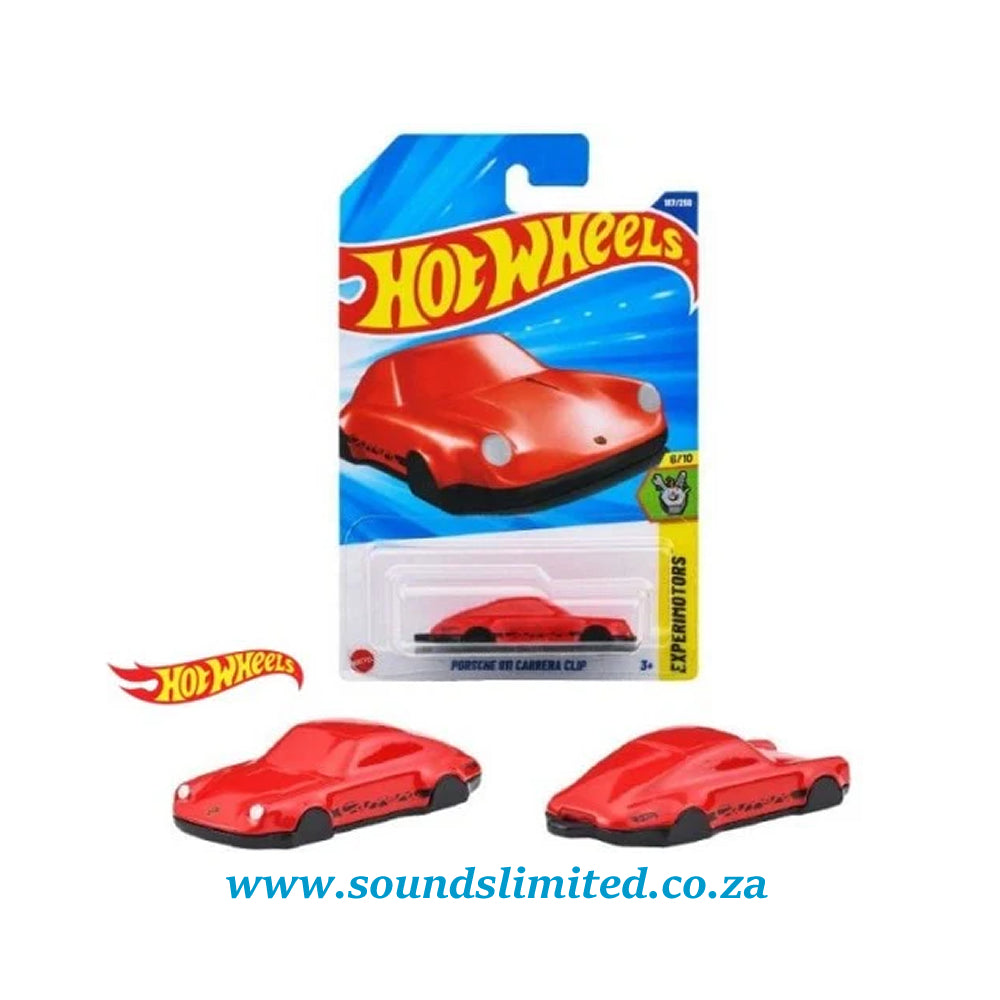 Hot Wheels Porsche 911 Carrera Clip Red JFN45 Long Card