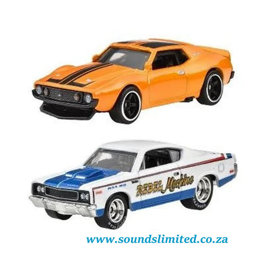 Hot Wheels Premium Car Culture 2-Pack ’71 AMC Javelin – AMC Rebel Machine JBL06