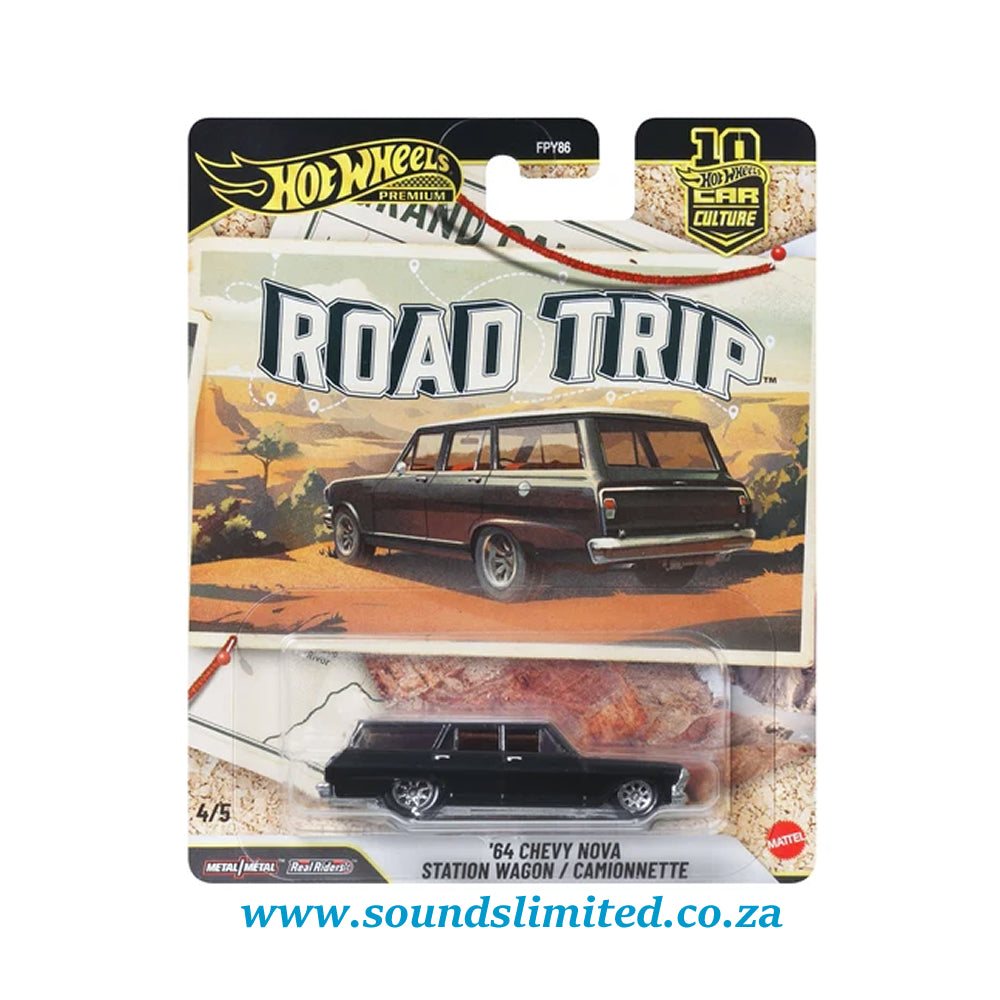 Hot Wheels Premium Car Culture Road Trip ’64 Chevy Nova Station Wagon JKF39
