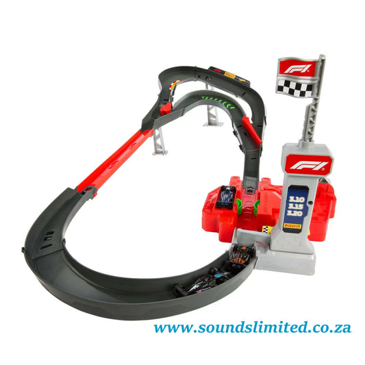 Hot Wheels Racing Formula 1 Sprint Race Circuit Track Set With 3 Die-Cast Cars in 1/64 Scale JDY15