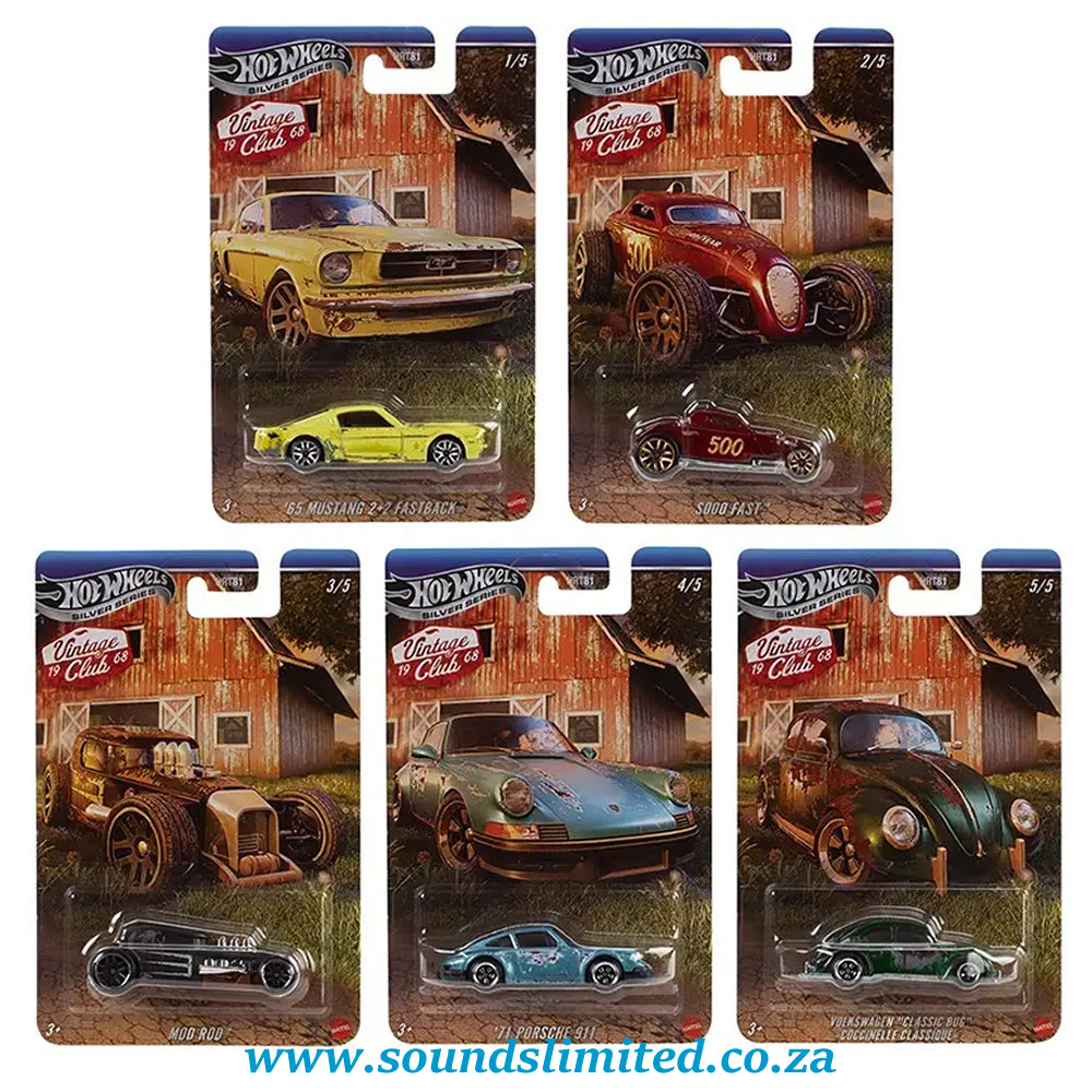 Hot Wheels Vintage Club Silver Series Set of 5 HRT81-979H