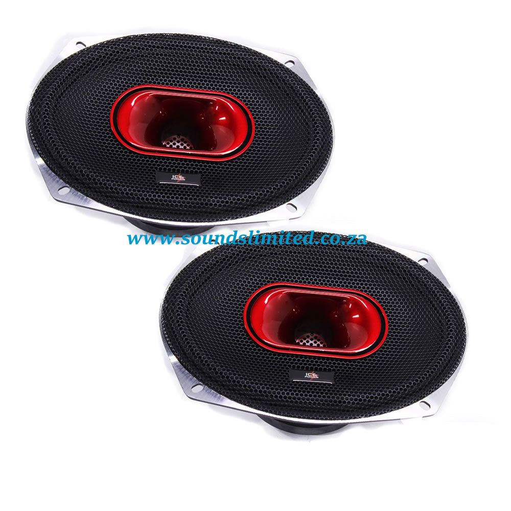IcePower IP-S6999PRO Pro 6x9 inch Car Speakers with Horn Driver Pair