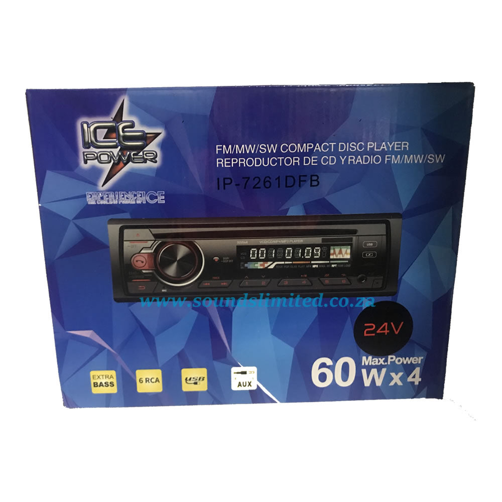 IcePower IP-7261DFB 24v DVD - USB headunit