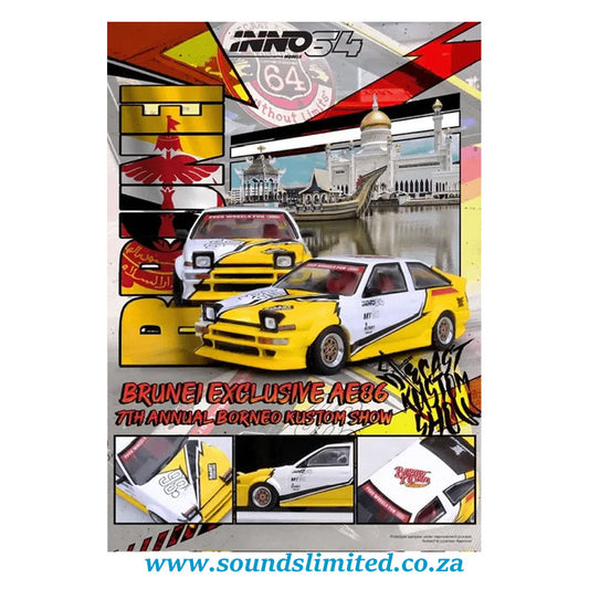Inno64 Models 1/64 Toyota Sprinter Trueno AE86 Brunei Diecast Kustom Show 2024 - IN64-AE86T-BDKS24