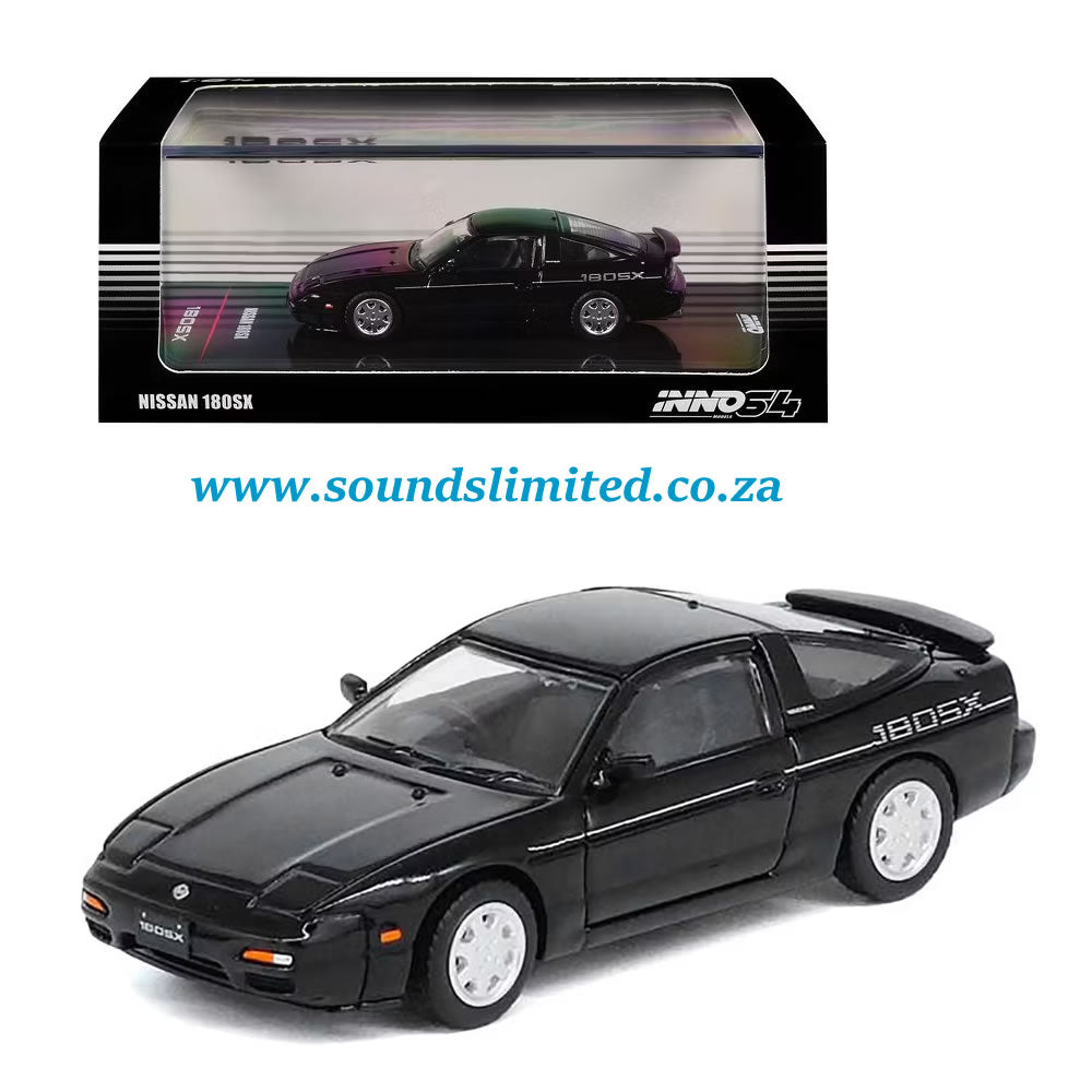 Inno64 Models 1/64 Nissan 180SX RHD Black - IN64-180SX-BLA