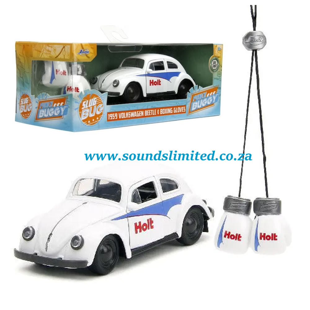 Jada 1/32 "Punch Buggy" 1959 Volkswagen Beetle White & Boxing Gloves Accessory - #34237