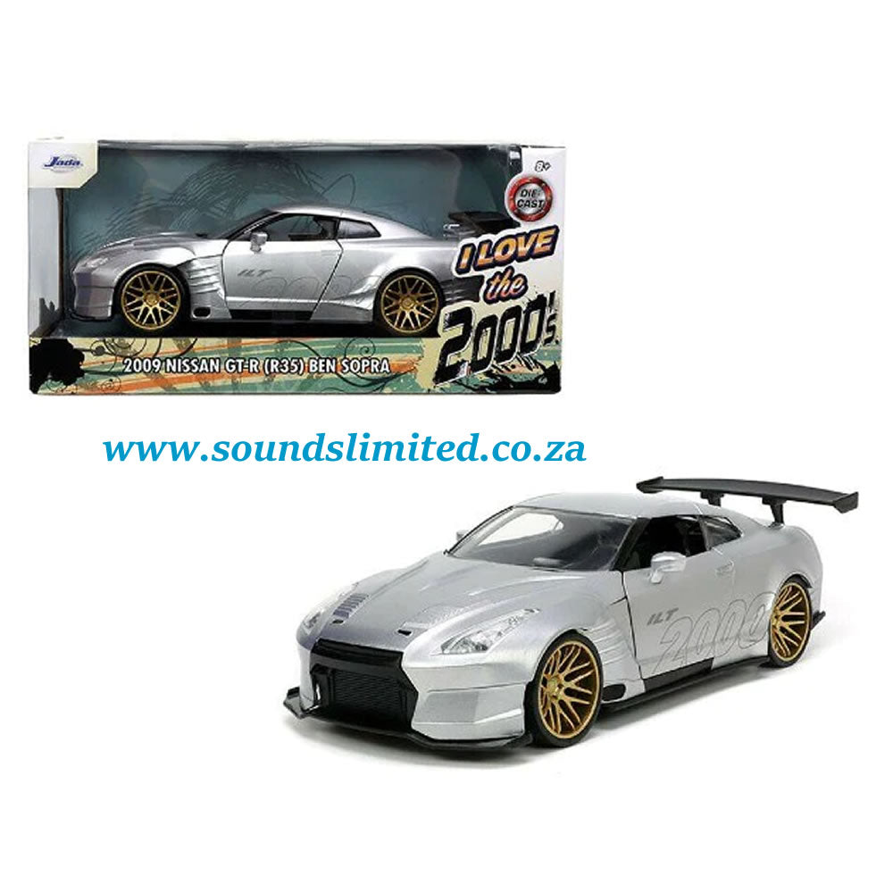 Jada 1/24 2009 Nissan Skyline GT-R R35 Ben Sopra (Silver) - I Love The 2000's - #31377