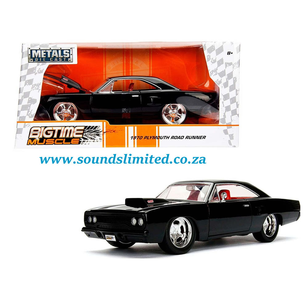 Jada 1/24 Bigtime Muscle 1970 Plymouth Road Runner Black - #99581