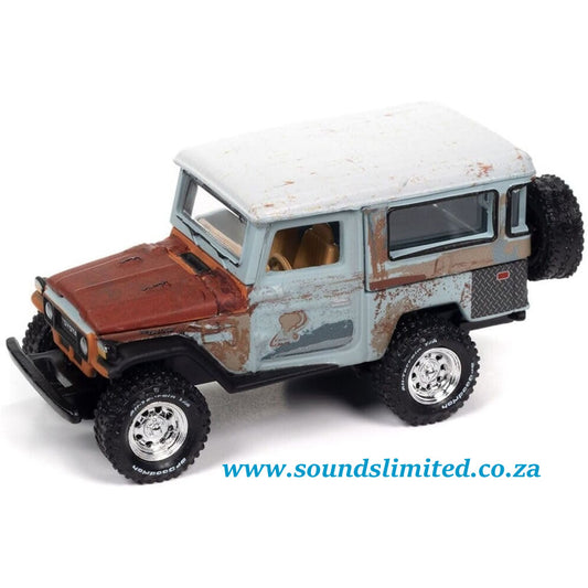 Johnny Lightning 1980 Toyota Land Cruiser Gray and Red Primer (Weathered) Special Edition JLCP7463