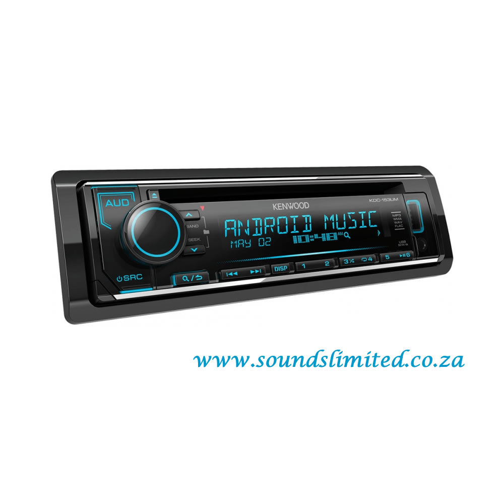 Kenwood KDC-153UM USB Dual Rca Aux Cd Variable Color