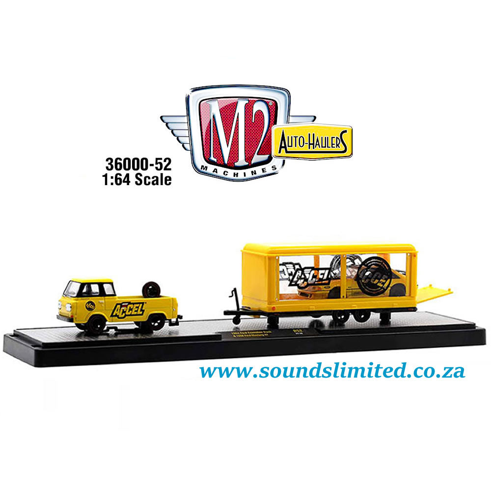 M2 1:64 Auto Haulers Wave 52 1964 Ford Econoline Truck & 1988 Ford Mustang