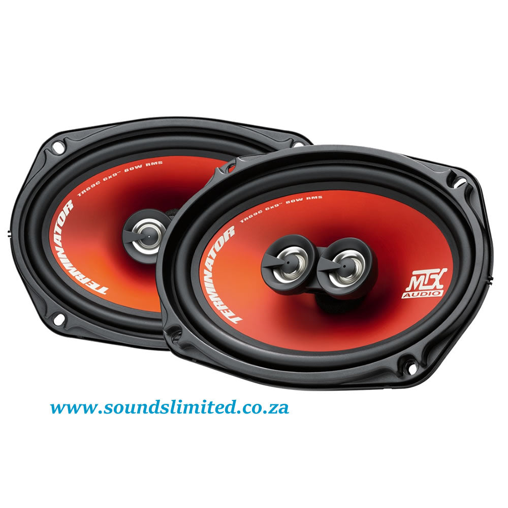 MTX Terminator TR69C Coaxial Speakers 16x23 cm 6x9" 3-way 80w RMS 550w