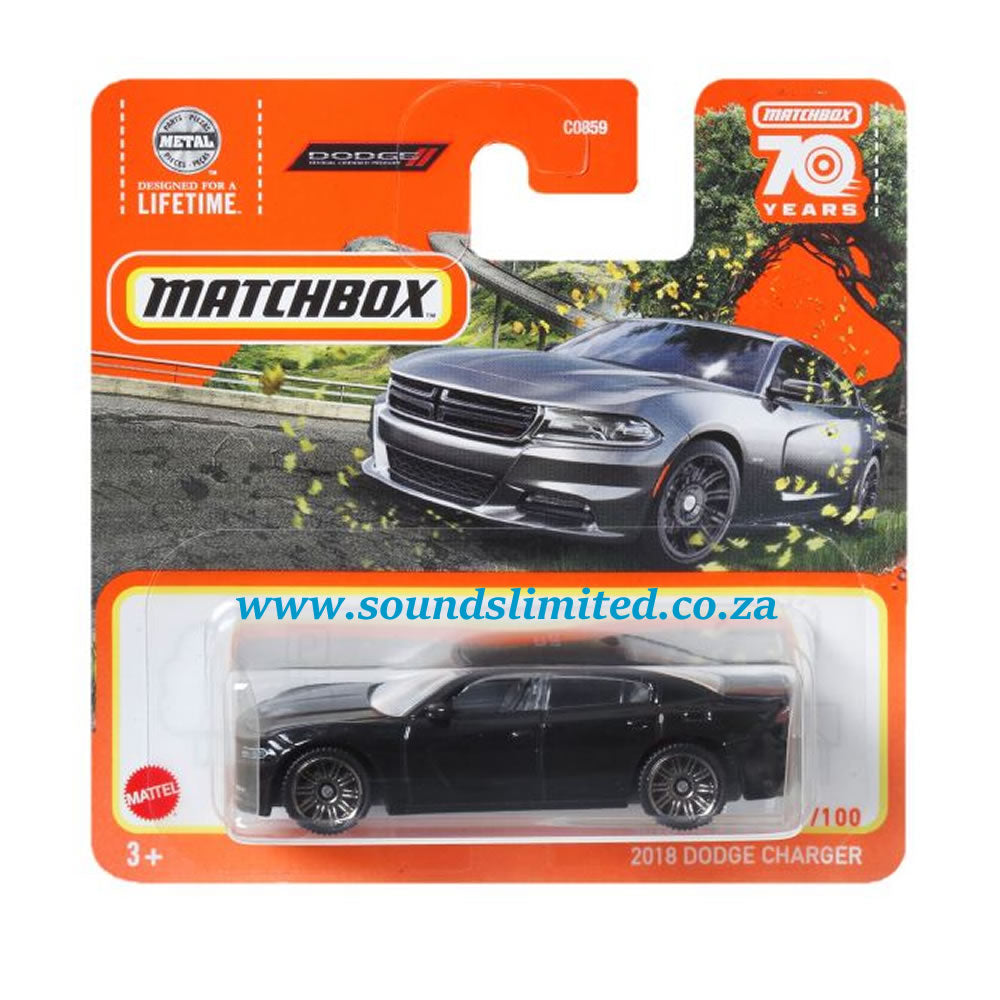 Matchbox 2018 Dodge Charger Black #13 HLD13