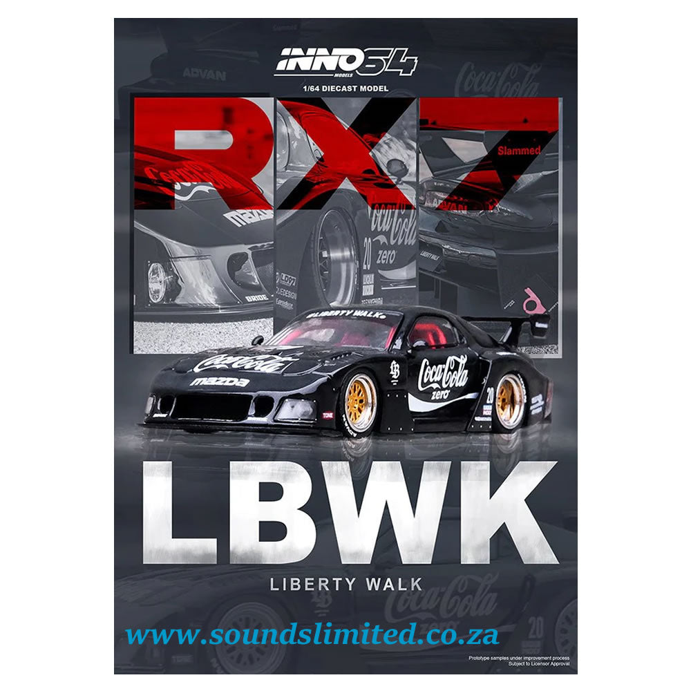 Inno64 Mazda RX7 (FD3S) LB-Super Silhouette LBWK Coca-Cola Black IN64-LBWK-RX7-01