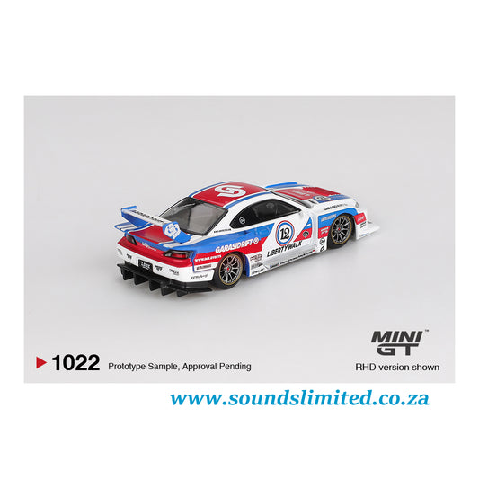 Mini GT #1022 Nissan LB-Super Silhouette S15 SILVIA GARASIDRIFT x LBWK 2025