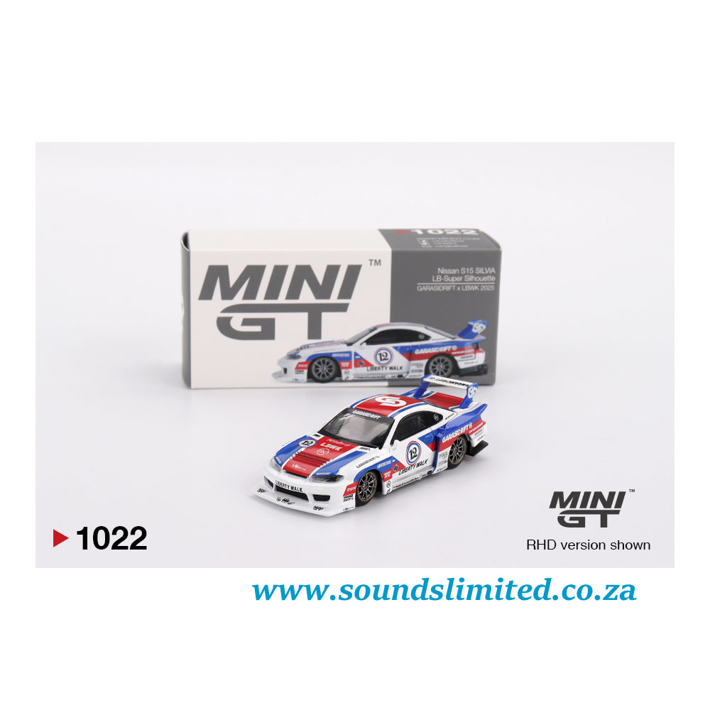 Mini GT #1022 Nissan LB-Super Silhouette S15 SILVIA GARASIDRIFT x LBWK 2025