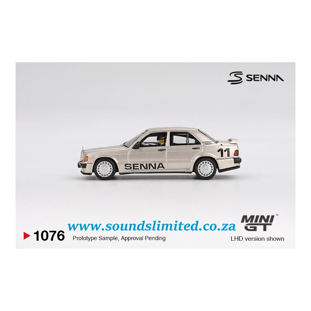 Mini GT #1076 (BLISTER) Mercedes-Benz 190 E 2.3-16 #11 Ayrton Senna 1984 Nürburgring Race of Champions