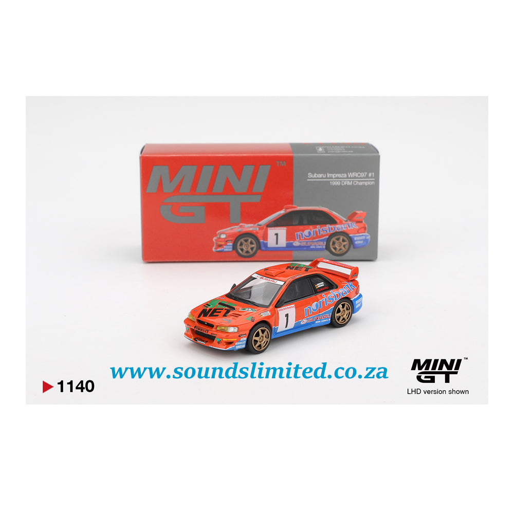 Mini GT #1140 Subaru Impreza WRC97 #1 1999 DRM Champion - #1140