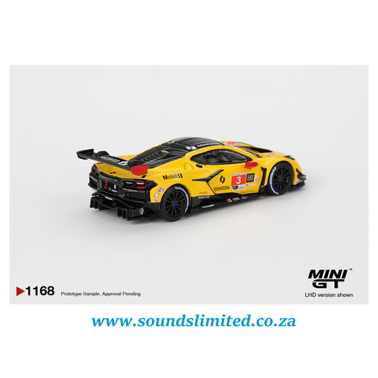 Mini GT #1168 Chevrolet Corvette Z06 GT3.R #3 Corvette Racing by Pratt Miller Motorsports 2025 IMSA Daytona 24 Hrs