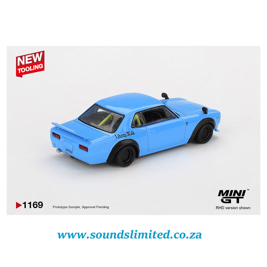 Mini GT #1169 Nissan LB★Works HAKOSUKA Baby Blue